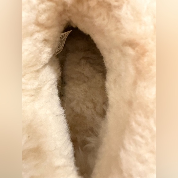 Ugg Classic Mini fluff shearling ankle boots tan suede Leather size 8 - Picture 4 of 13